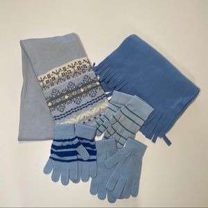 Blue Scarves & Gloves Bundle ❄️